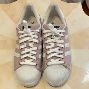 Adidas pink lace up sneakers, size 10
